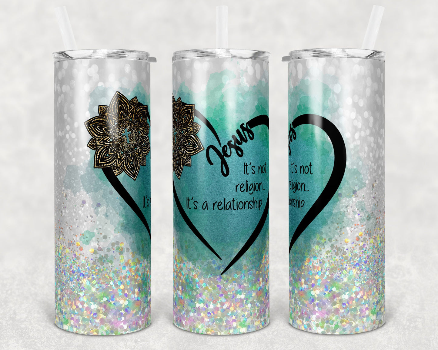 20 oz Skinny Tumbler Sublimation Design Template Jesus its not religion its a relationship Tumbler and Shirt files Inst